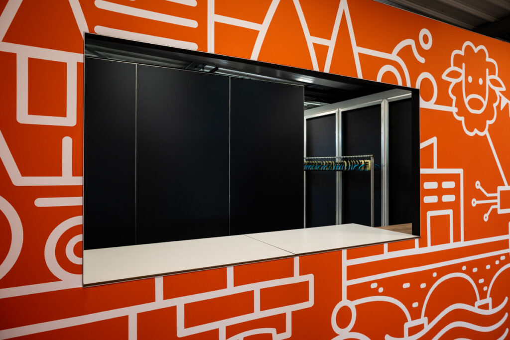 Vestiaire événementiel modulable en location pour salons et événements