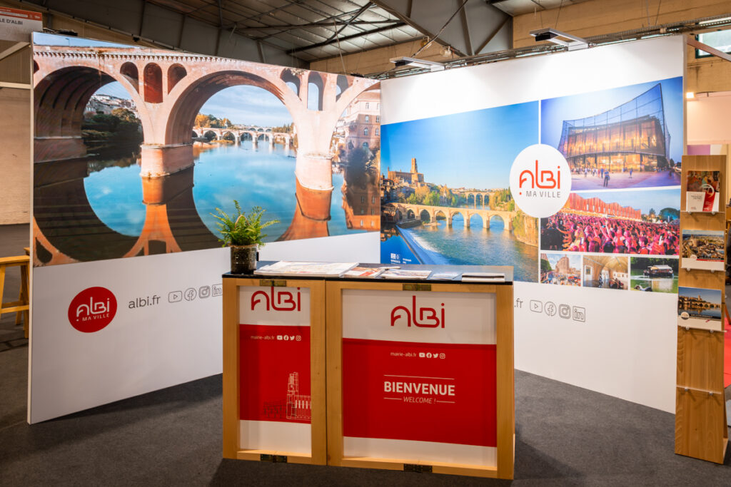 Stand aluminium de Ville d'Albi, réalisé par standiste 