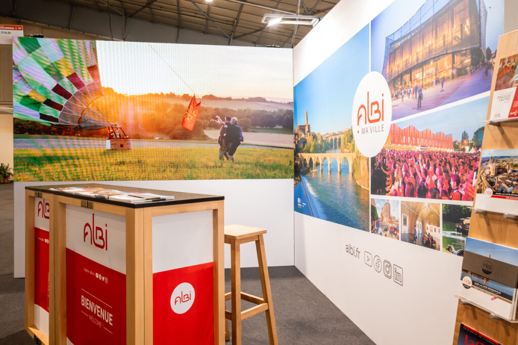 stand modulaire ville d'Albi réalisé par Groupe DesyTech, monteur de stand